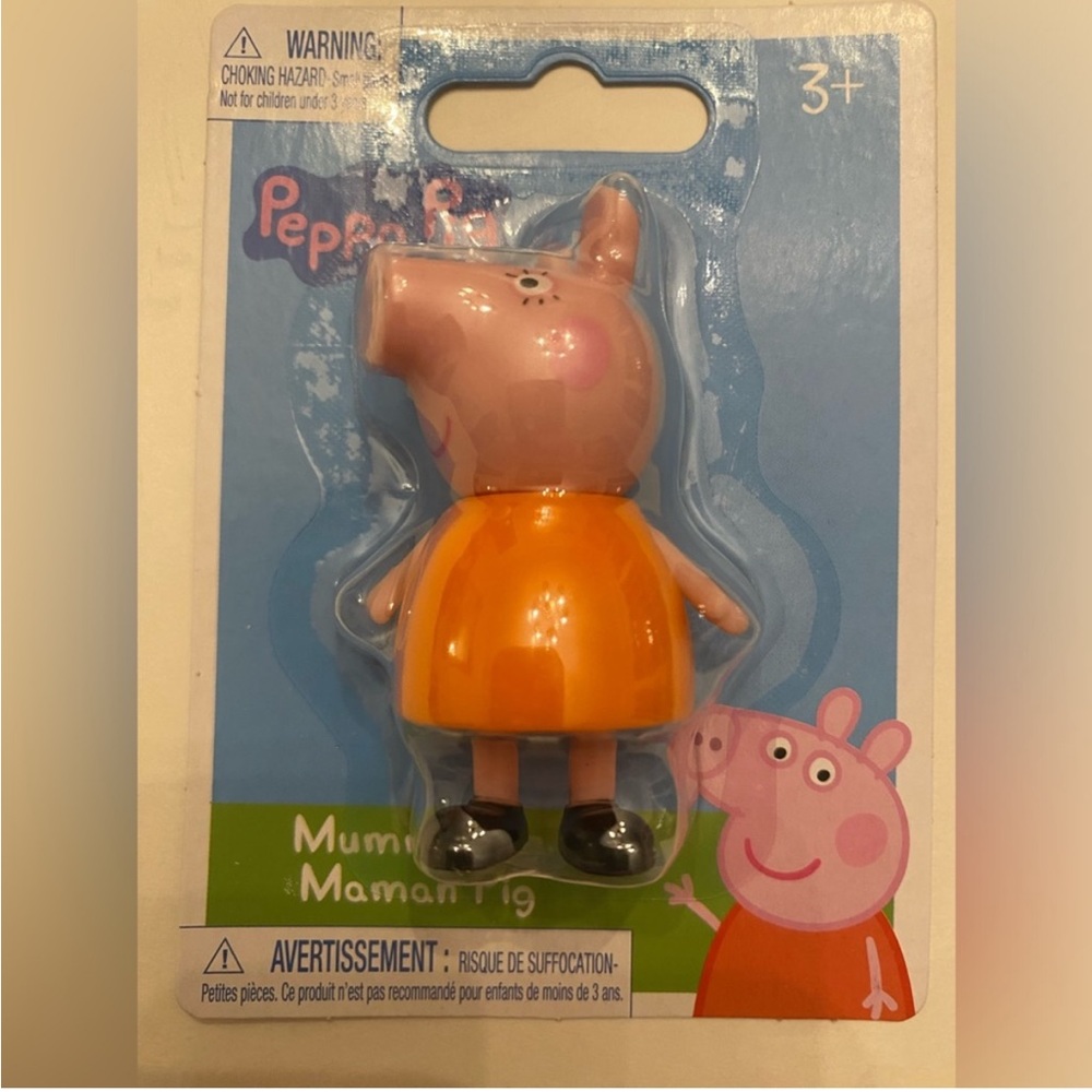 Peppa Pig NWT Mummy Mamah Pig Orange Pink Collector Figurine Sealed OS